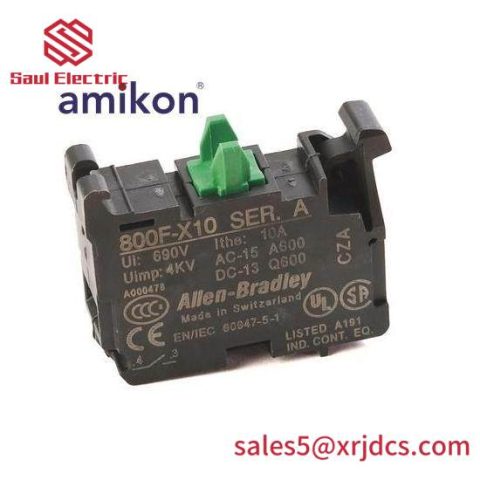 Rockwell Automation 800F-X10 Contact Block, Control Systems, Safety Modules