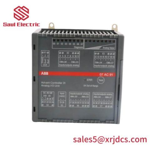 ABB 07AC91 GJR5252300R0101 Analog I/O Unit for Industrial Automation