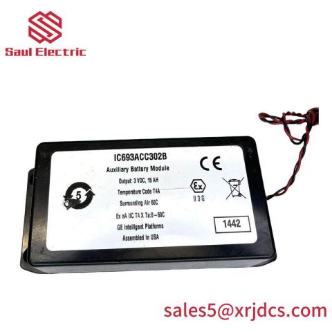 GE IC693ACC302B: Advanced Auxiliary Smart Battery Module, for Industrial Control Systems
