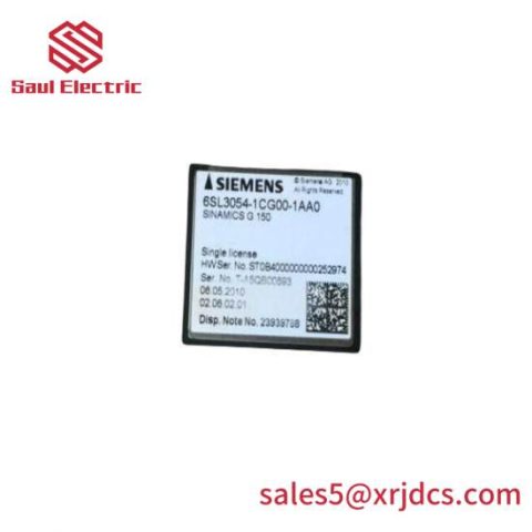 Siemens 6SL3 Compact Flash Card 054-1CG00-1AA0 for Industrial Automation