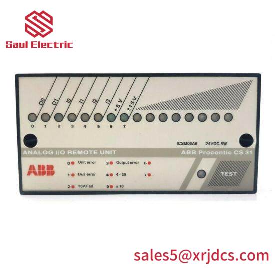 abb_icsm06a6_analog_i_o_remote_unit.jpg ABB ICSM06A6 Analog I/O Remote Unit; ABB Manufacturing