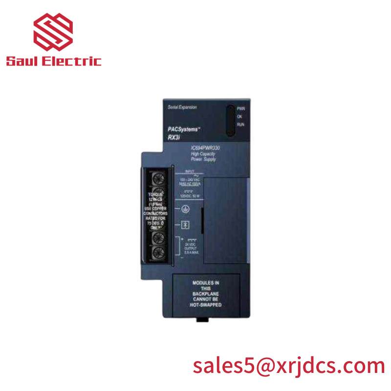 ge_ic694pwr331_power_supply.jpg Emerson IC694PWR331RX3i High Capacity 24 Vdc Power Supply for Industrial Control Systems
